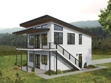 Contemporary House Plan - Morris Ferry Overlook 78484 - Right Exterior