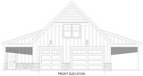 Mountain Rustic House Plan - Deer Haven Garage 3 43106 - Front Exterior
