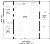 Mountain Rustic House Plan - Deer Haven Garage 3 43106 - 1st Floor Plan