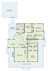 Country House Plan - Gilliam Acres 21695 - 1st Floor Plan