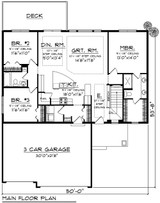Craftsman House Plan - 27567 - 1st Floor Plan