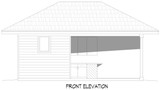 Prairie House Plan - Willow Poolhouse 85028 - Front Exterior