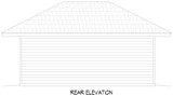 Prairie House Plan - Willow Poolhouse 85028 - Rear Exterior