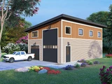 Modern House Plan - Harpswell Garage 73719 - Front Exterior