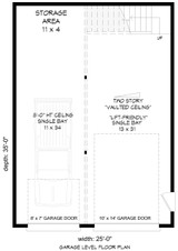 Modern House Plan - Harpswell Garage 73719 - 1st Floor Plan