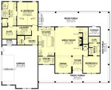 Farmhouse House Plan - Still Branch 17236 - 1st Floor Plan