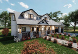 Farmhouse House Plan - Cedar Grove 55623 - Left Exterior