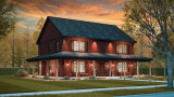 Traditional House Plan - Hunter 2  97214 - Left Exterior