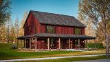 Traditional House Plan - Hunter 2  97214 - Left Exterior