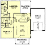 Ranch House Plan - Edgefield 11125 - 1st Floor Plan