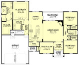 French Country House Plan - Pineview 52666 - 1st Floor Plan