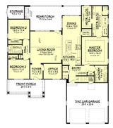 Craftsman House Plan - Cherry Laurel 47998 - 1st Floor Plan