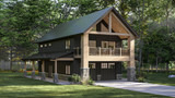 A-Frame House Plan - Berryhill 64514 - Left Exterior