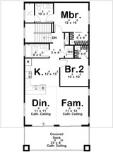 A-Frame House Plan - Berryhill 64514 - 2nd Floor Plan