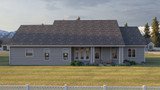 Ranch House Plan - Nordstrom 44754 - Rear Exterior