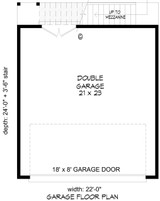 Modern House Plan - Columbus Garage 93757 - 1st Floor Plan