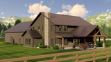 Farmhouse House Plan - 27765 - Left Exterior
