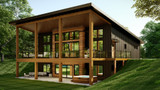 Contemporary House Plan - 12493 - Rear Exterior