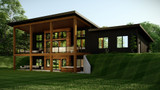Contemporary House Plan - Plan 12493 - 2 Car Garage Option - Exterior
