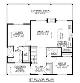Contemporary House Plan - 78785 - 1st Floor Plan