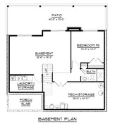 Contemporary House Plan - 78785 - Basement Floor Plan