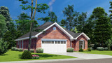 Traditional House Plan - Spruce Street 33130 - Left Exterior
