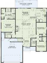 European House Plan - Annabelle 80656 - 1st Floor Plan