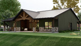 Craftsman House Plan - 66717 - Rear Exterior