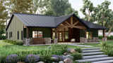 Craftsman House Plan - 66717 - Left Exterior