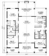 Craftsman House Plan - 66717 - 1st Floor Plan