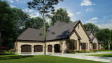 European House Plan - Cobblestone Drive 58242 - Left Exterior