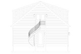 Farmhouse House Plan - Jacksonville Garage 21492 - Left Exterior