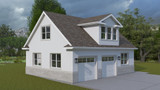 Farmhouse House Plan - Erik Garage 68859 - Left Exterior