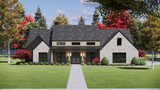Mountain Rustic House Plan - 33561 - Front Exterior