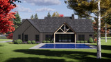 Secondary Image - Mountain Rustic House Plan - 33561 - Rear Exterior
