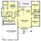 Craftsman House Plan - Sandalwood 63577 - Optional Floor Plan