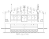 Lodge Style House Plan - 19919 - Rear Exterior