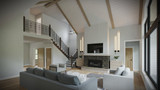 Secondary Image - Farmhouse House Plan - 44412 - Great Room