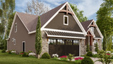 Craftsman House Plan - 61537 - Left Exterior