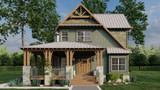 Craftsman House Plan - Angler Retreat 21424 - Front Exterior