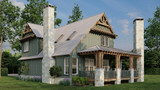 Craftsman House Plan - Angler Retreat 21424 - Left Exterior