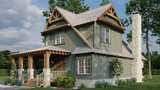 Craftsman House Plan - Angler Retreat 21424 - Right Exterior
