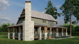 Craftsman House Plan - Angler Retreat 21424 - Right Exterior