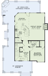 Craftsman House Plan - Angler Retreat 21424 - 1st Floor Plan