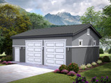 Southwest House Plan - Estrella Garage 68982 - Front Exterior
