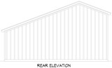 Farmhouse House Plan - Reeves RV Garage 37065 - Rear Exterior
