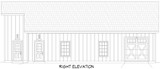 Farmhouse House Plan - Reeves RV Garage 37065 - Right Exterior