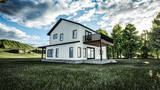 Farmhouse House Plan - The Churchill Arms 11573 - Rear Exterior