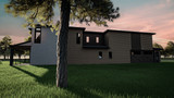 Contemporary House Plan - The Crown and Anchor 62587 - Right Exterior