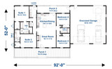 Farmhouse House Plan - 93492 - 1st Floor Plan